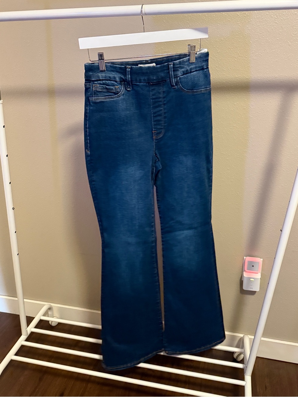 Good American Dark Blue Flare Jeans